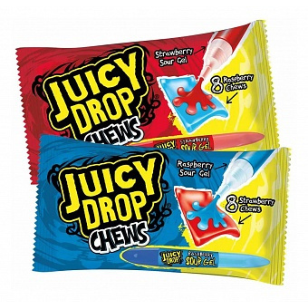Bazooka Juicy Drop Chews Strawberry OR Raspberry (67g) FLAVOUR DEPENDS ON STOCK. SINGLE UNIT