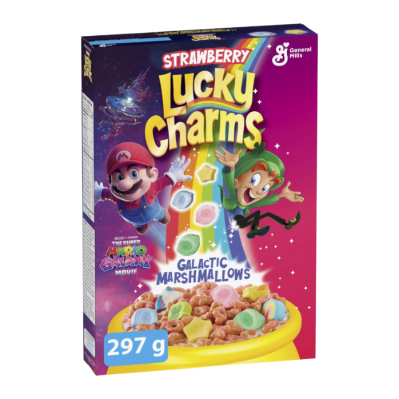 SPECIAL - Lucky Charms x Super Mario Strawberry Galactic Marshmallows 297g - €3 OFF