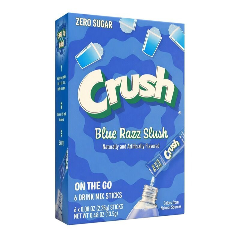 Crush - Singles to Go Blue Razz Slush 0.48oz (13.5g)