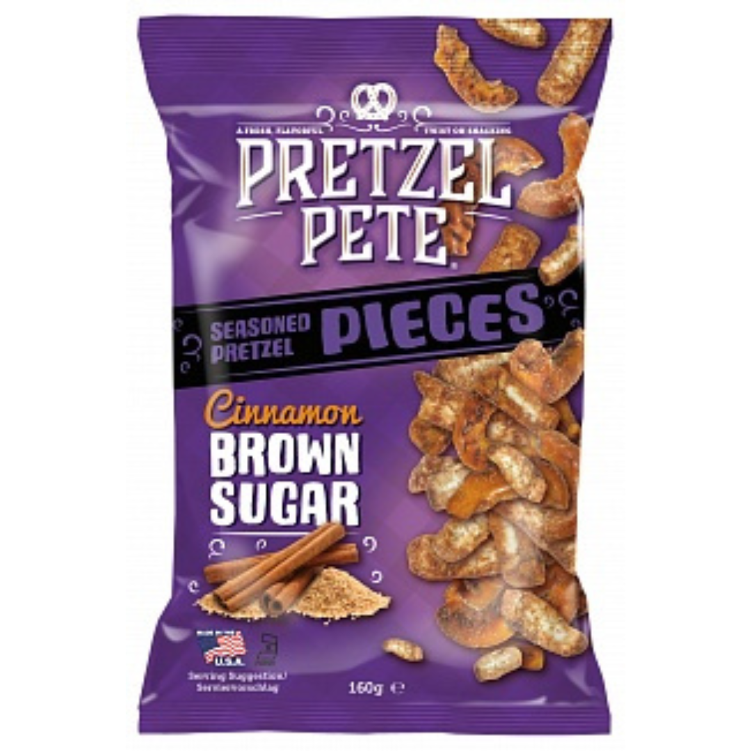 Pretzel Pete Pieces Cinnamon Brown Sugar (160g)
