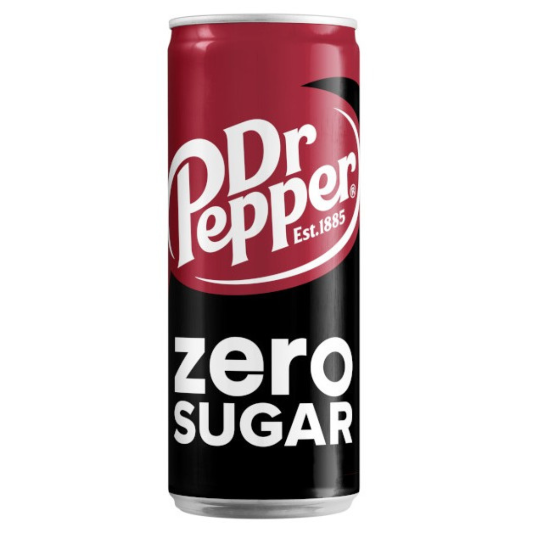 Dr. Pepper Zero Sugar Sleek Can 330ml