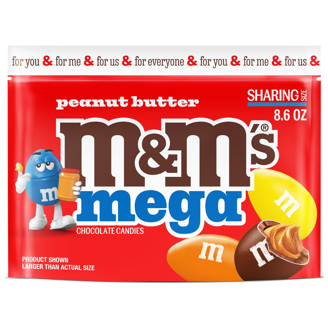 M&M's Mega Peanut Butter Large Pouch (243.8G)