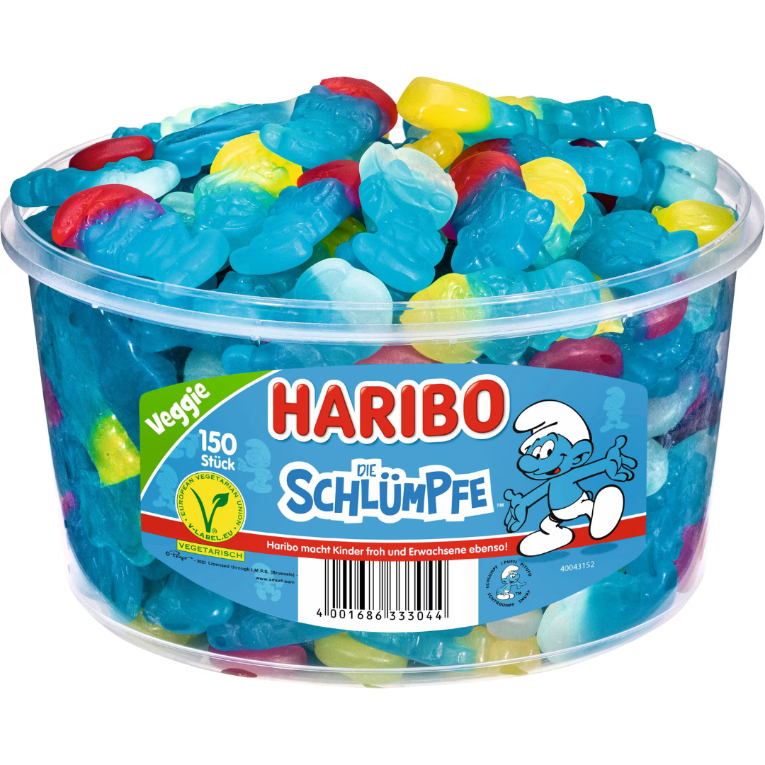 Haribo Smurfs Giant 1350G Tub