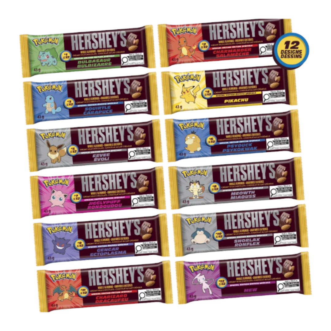 SINGLE BAR - Hershey's Special Edition Pokemon Milk Chocolate with Almond 43g - SINGLE BAR