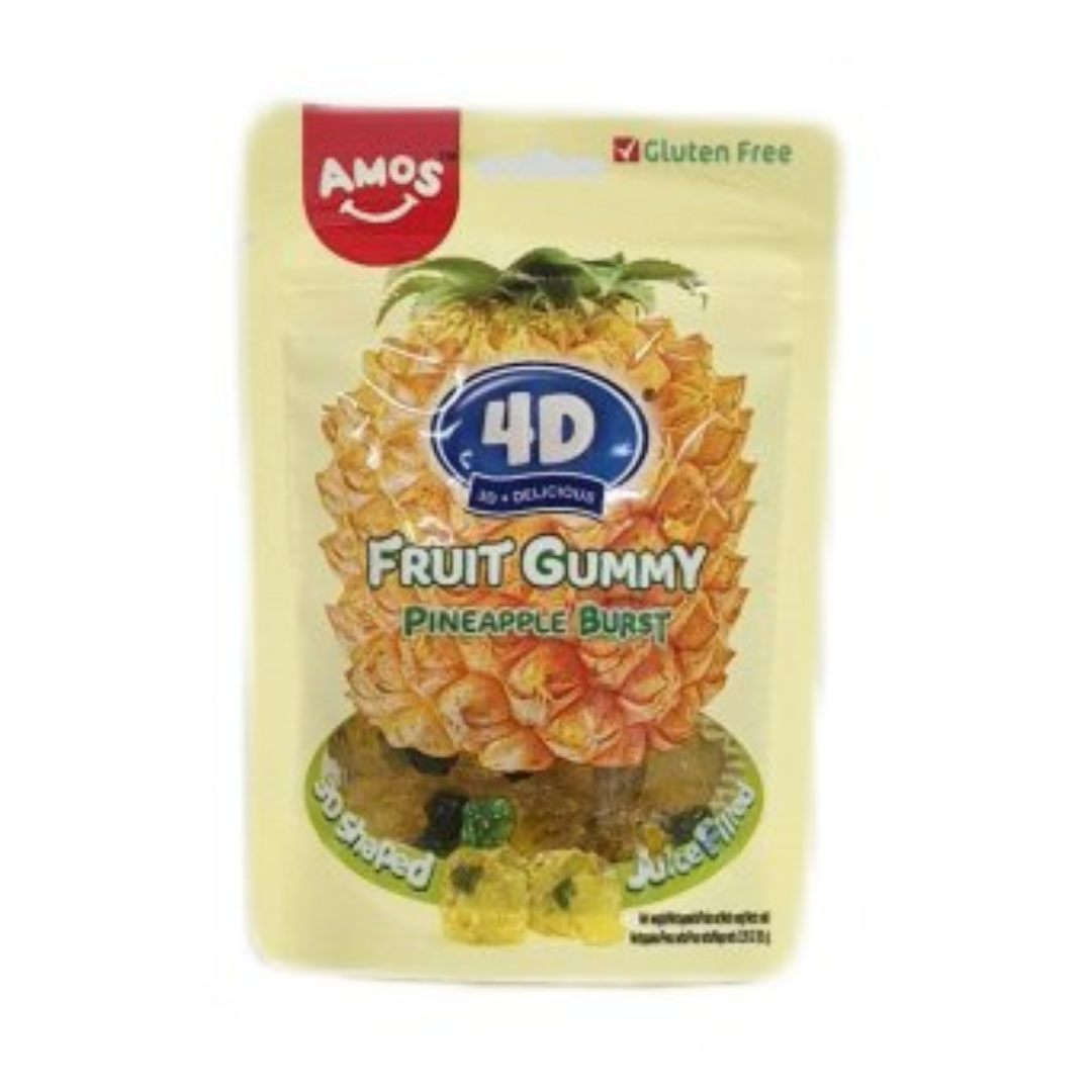 Amos 4D Pineapple Burst Fruit Gummy (65 g)