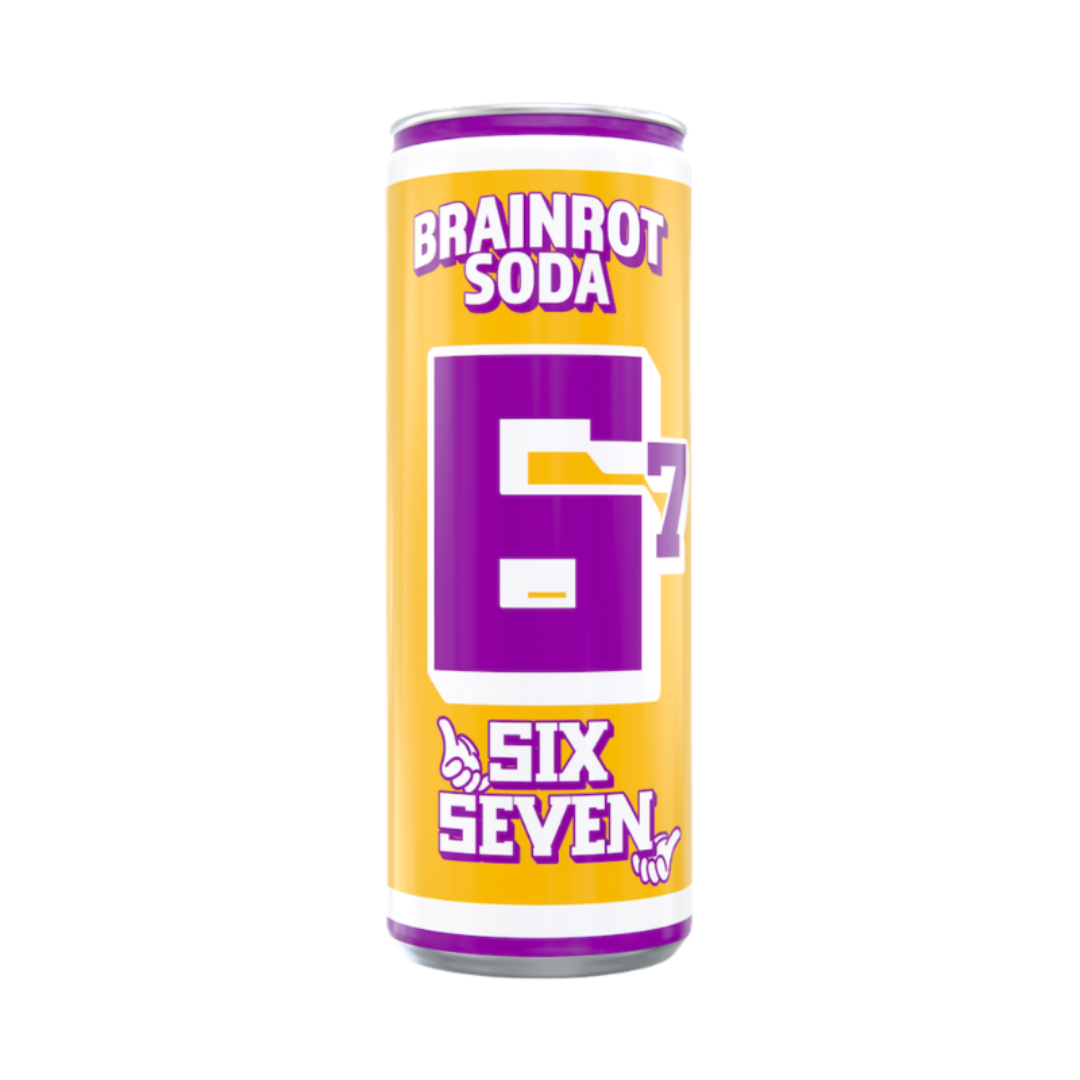 Brainrot Soda Six Seven Yellow (250 ml) Pear & Kiwi