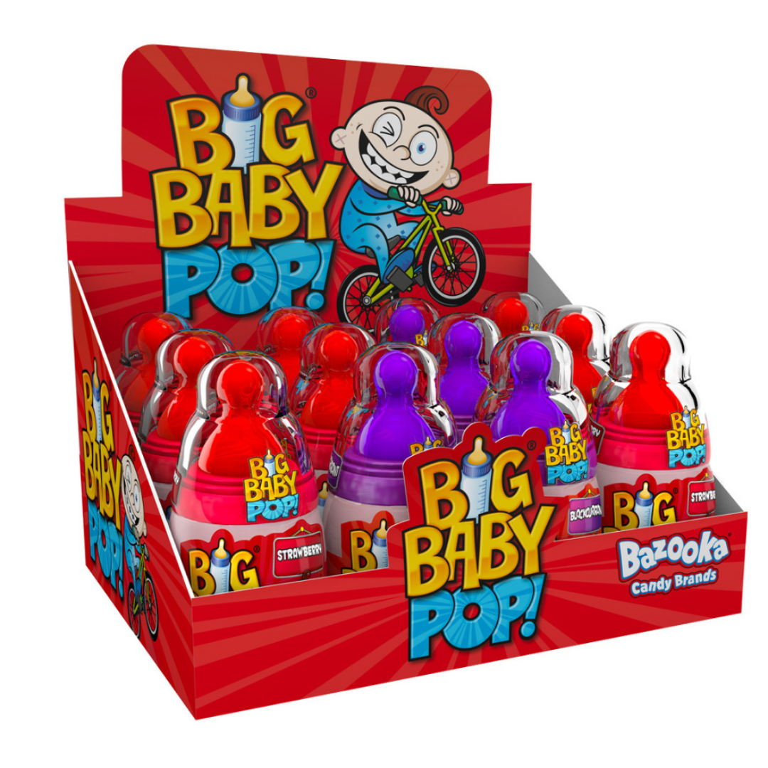 Big Baby Pop Strawberry/Blackcurrant 32g - SINGLE UNIT AT RANDOM