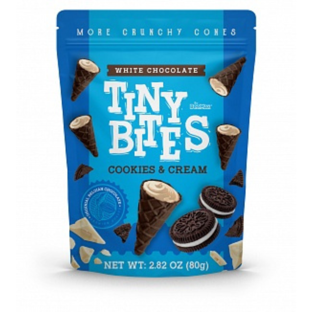 Tiny Bites Waffle Cones Cookies and Cream (80g)