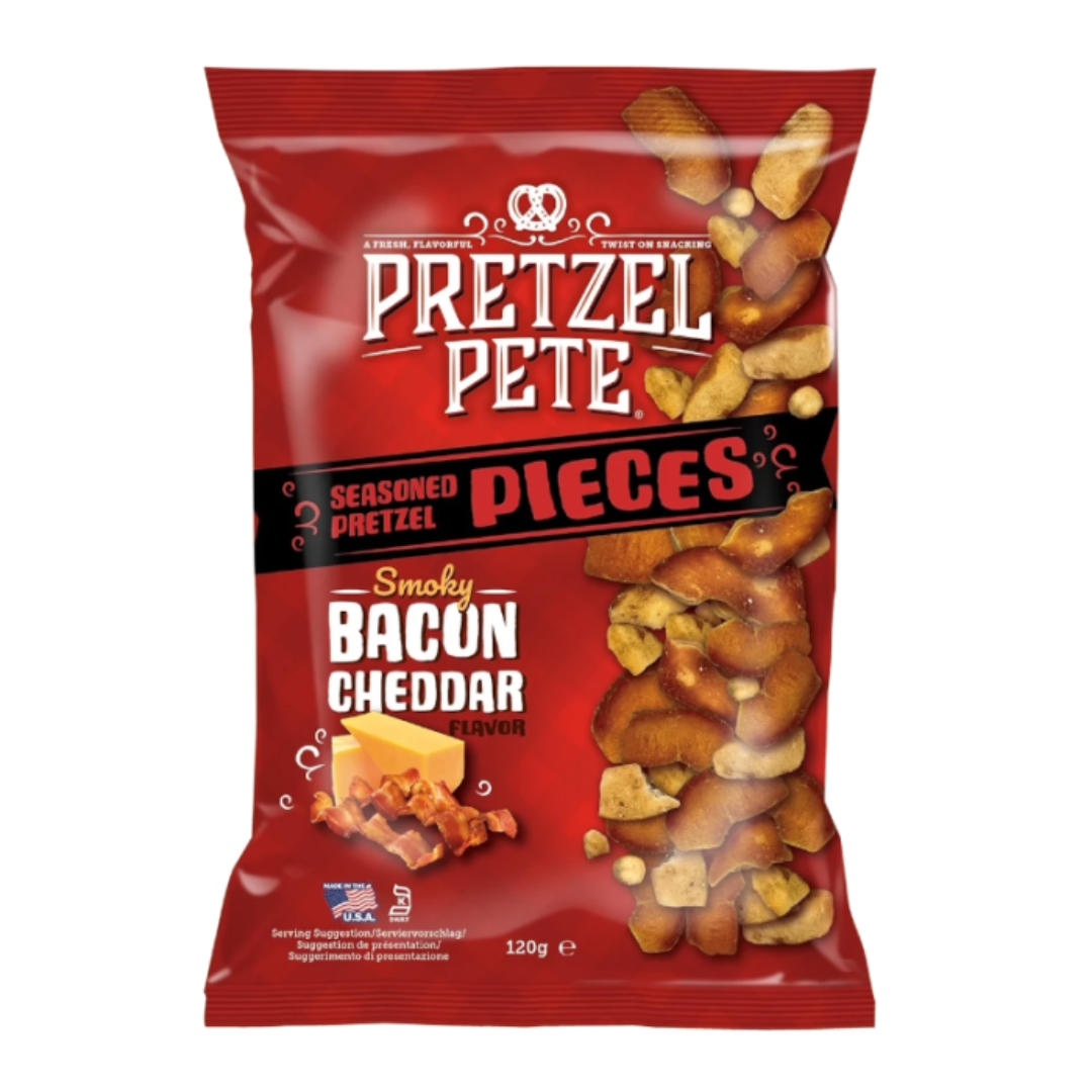 Pretzel Pete Smokey Bacon & Cheddar Pieces 120g