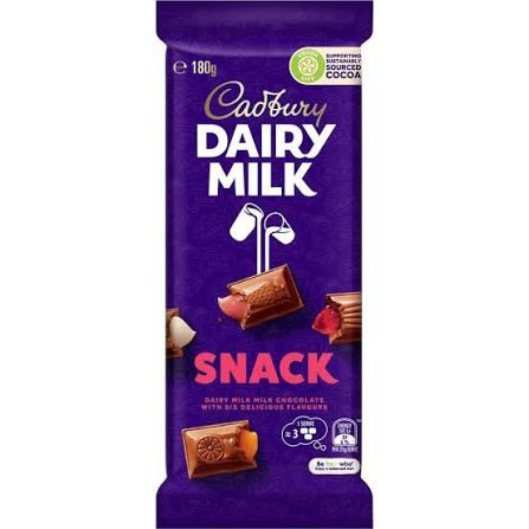 Cadbury Dairy Milk Snack AUS 180g