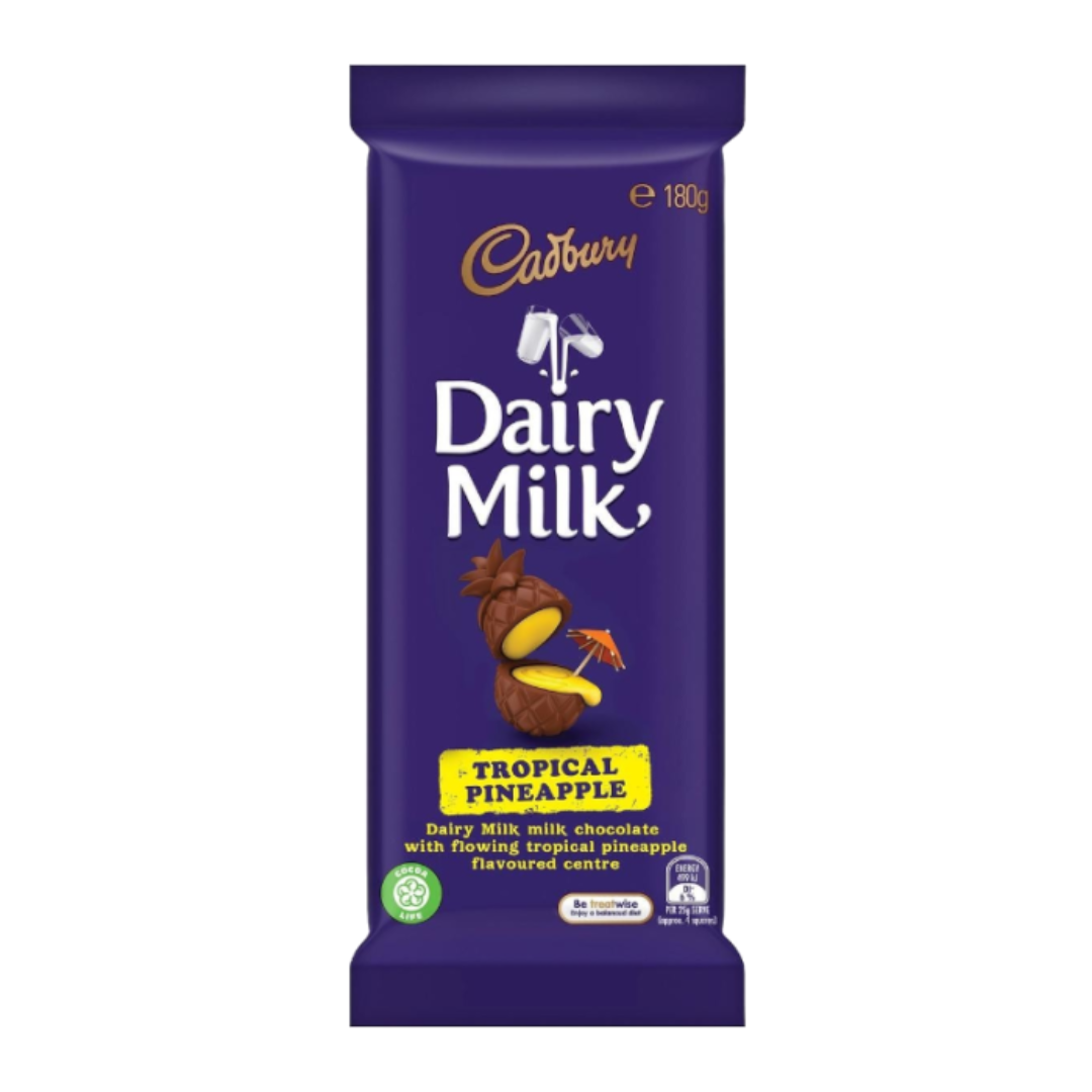 Cadbury Dairy Milk Tropical Pineapple AUS 180g