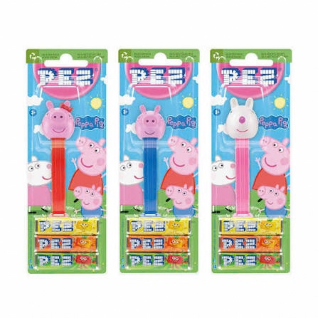 PEZ Peppa Pig Blister Pack Dispenser & Candy 25.5g - Single unit at random