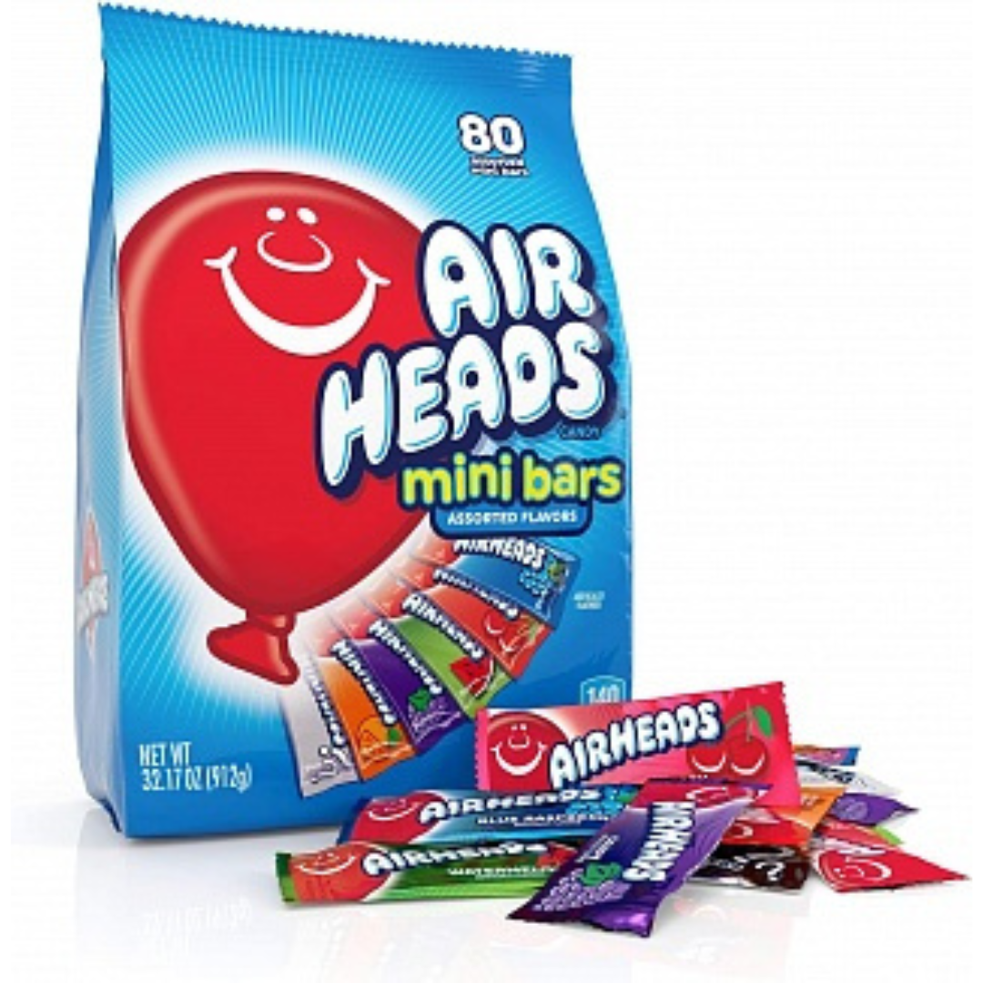 Airheads Mini Bars 80 Assorted (912g)