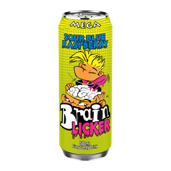 Brain Licker Sour Blue Raspberry Soda 500ml