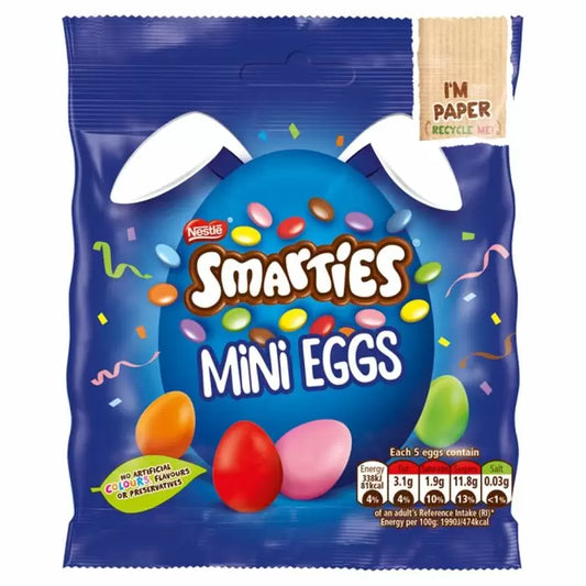 Smarties Milk Chocolate Mini Eggs Pouch 80g