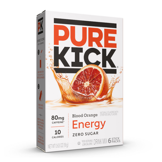 Pure Kick Energy Drink Mix 6 pack - Blood Orange (Singles To Go)