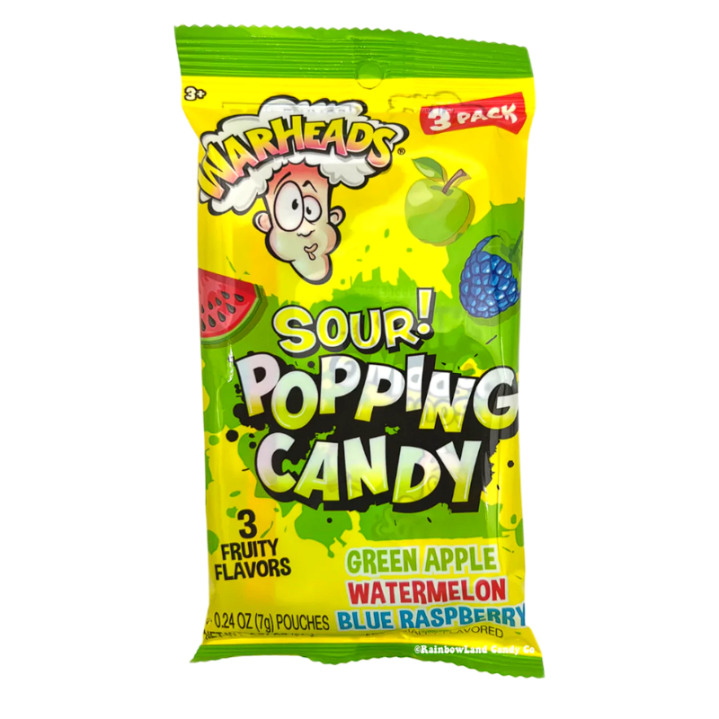 Warheads Sour Popping Candy 3-Pack (21g)