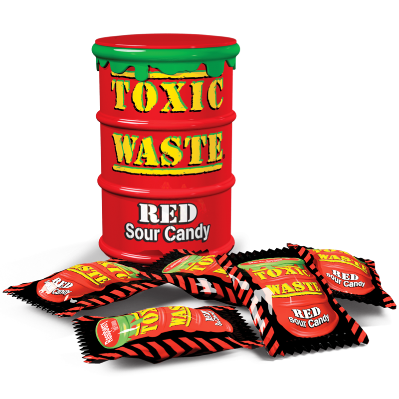 Toxic Waste Red Drum Extreme Sour Candy 1.5oz (42g)
